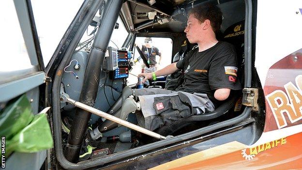 Former British paratrooper Thomas Neathway competed in the Dakar Rally in 2013