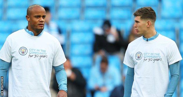 Vincent Kompany and John Stones