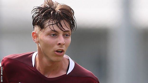 Daniel Guerini playing for Torino's under-19 side