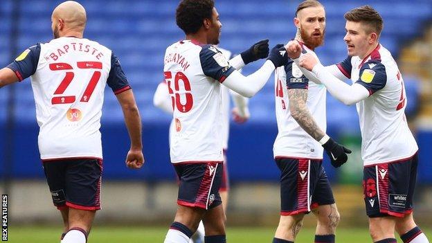 Declan John's goal for Bolton was his first in England, having scored all his three previous goals north of the with Rangers