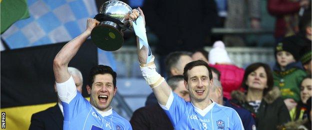 Sean and Colm Cavanagh won the All Ireland Intermediate trophy with their club Moy in February