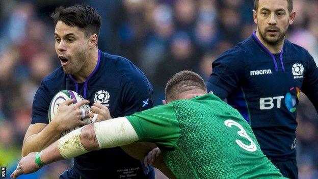 Sean Maitland in action for Scotland