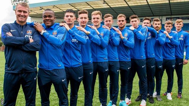 Lee Clark with his Kilmarnock signings