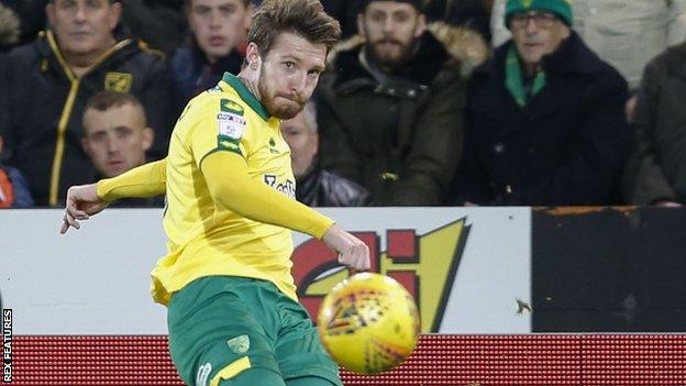 James Husband playing for Norwich City