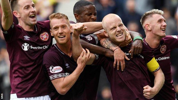 Hearts were top of the Premiership until early November