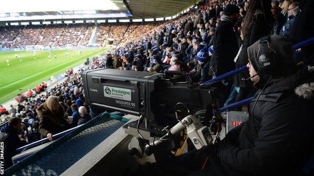 Cameras at a Premier League match