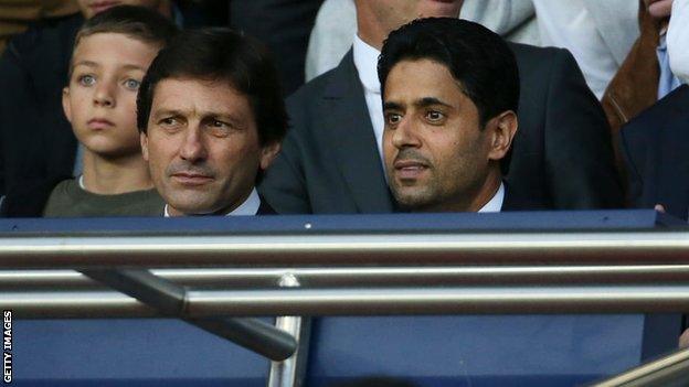 Nasser Al-Khelaifi and Leonardo