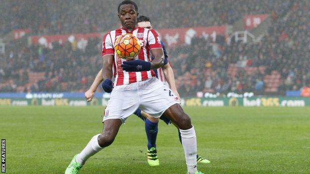 Stoke City midfielder Giannelli Imbula