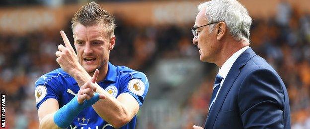 Jamie Vardy and Claudio Ranieri