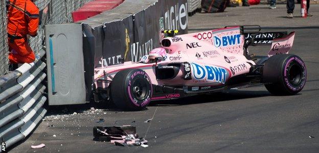 Ocon crash