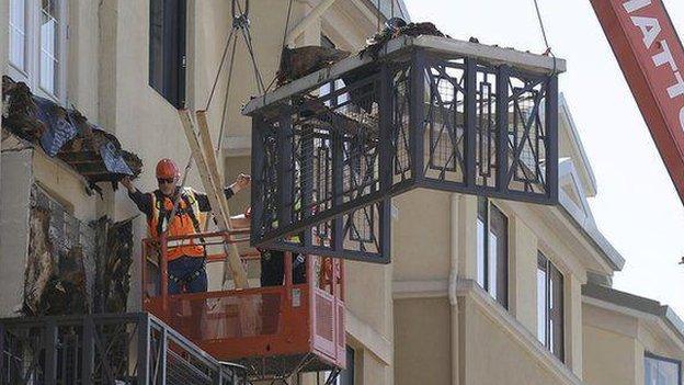 Collapsed balcony