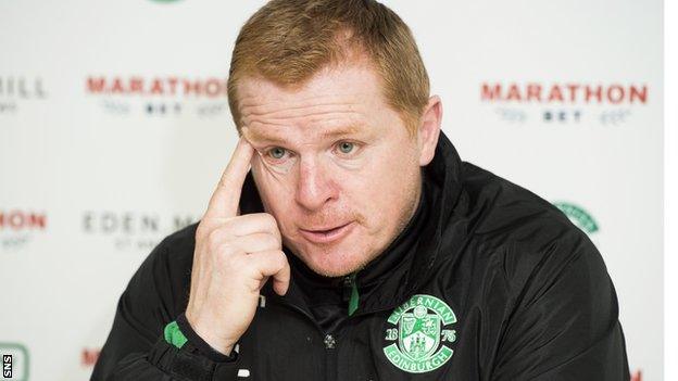 Neil Lennon speaks to the media ahead of Hibs' game against St Johnstone