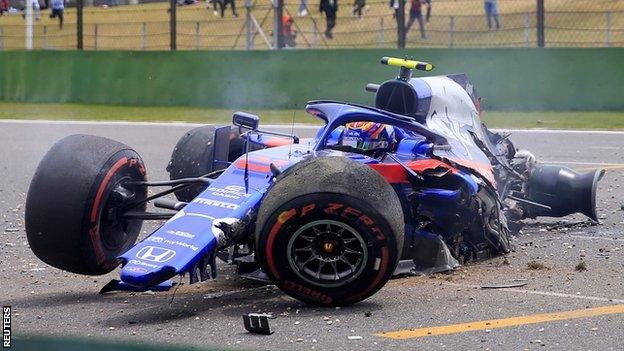 Alex Albon crash