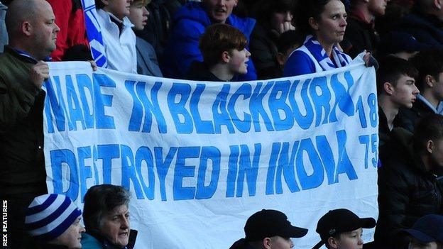 Blackburn fans protest