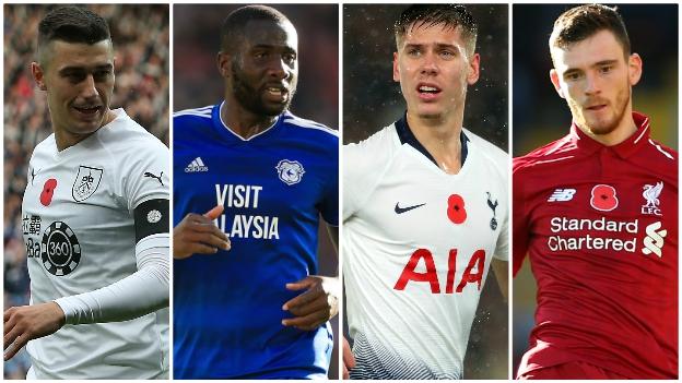 Matt Lowton, Sol Bamba, Juan Foyth, Andrew Robertson