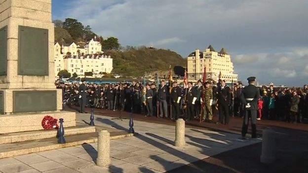 Crowds pay their respects at Llandudno