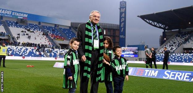 Giorgio Squinzi, pictured in May 2016, oversaw the club in the same town as his Mapei business