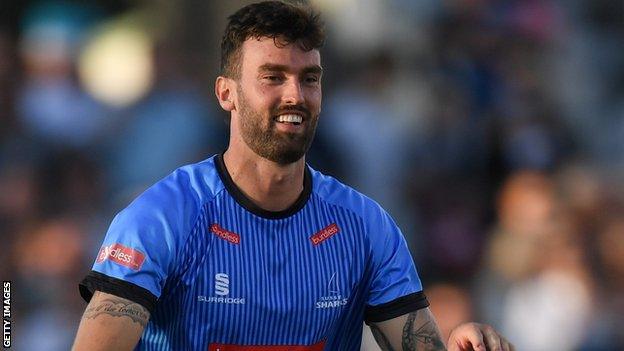 Reece Topley in action for Sussex