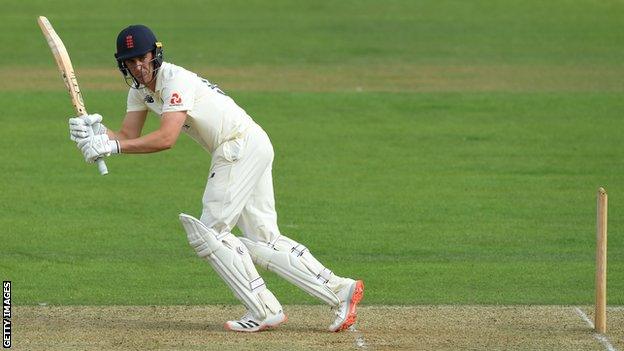 Dan Lawrence batting for England Lions