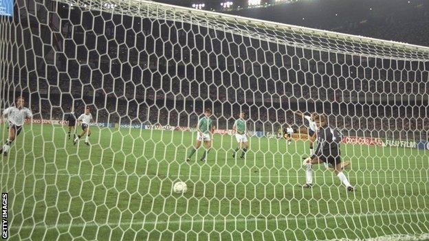 Gary Lineker scored for England against Germany in the World Cup semi-final at Italia 90