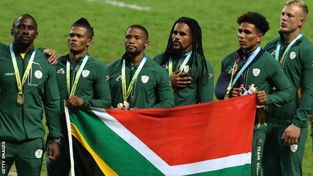 South Africa celebrate Commonwealth Games gold