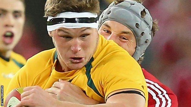 Michael Hooper in action for Australia