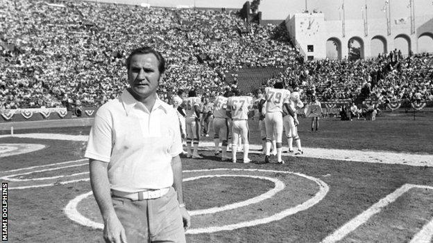 Don Shula as Miami Dolphins coach