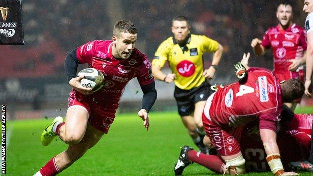 Kieran Hardy's blindside break for a try underlined Scarlets' dominance over Ospreys