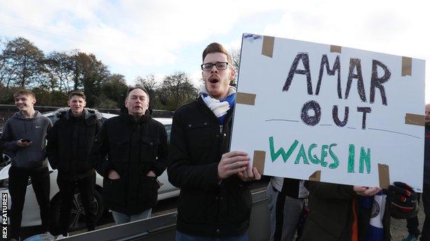 Macclesfield fans protest outside of Moss Rose