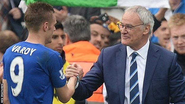 Claudio Ranieri and Jamie Vardy