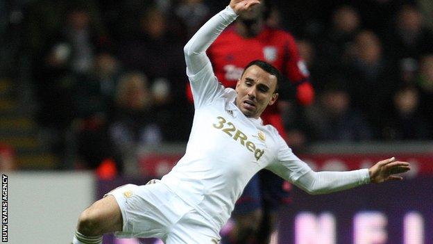 Midfielder Leon Britton has played for Swansea in all top four divisions