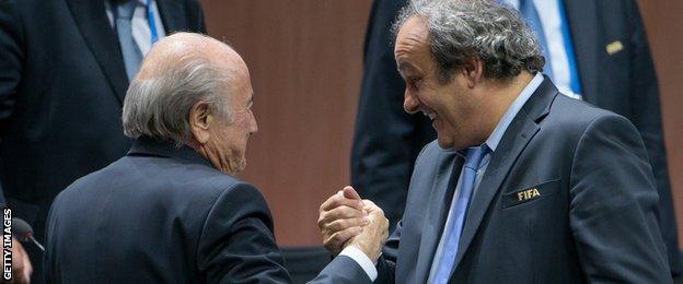 Sepp Blatter and Michel Platini