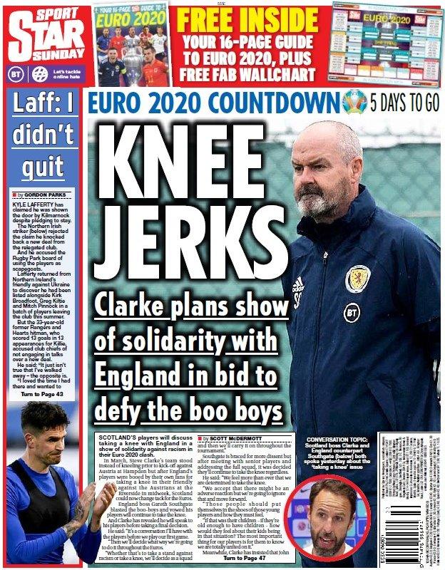 The back page of the Scottish Daily Star on 060621