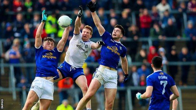 Action from last year's Ulster SFC game between Cavan and Monaghan