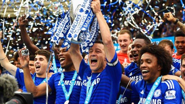 John Terry with Premier League trophy