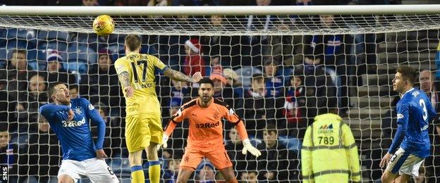 Denny Johnstone scores for St Johnstone against Rangers