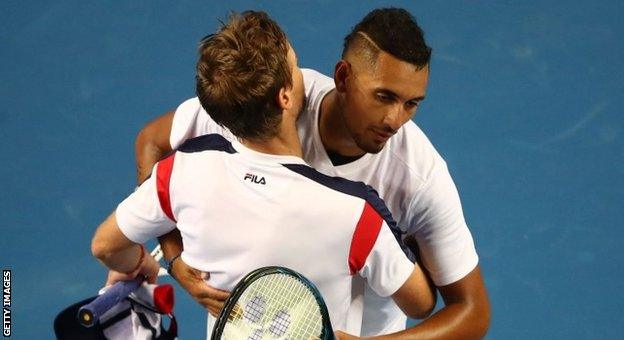 Nick Kyrgios and Andrea Seppi