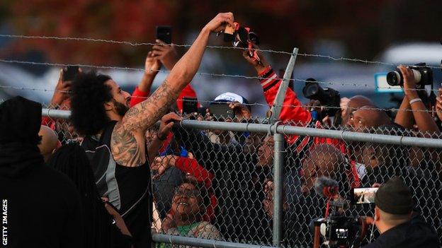 Colin Kaepernick in Georgia on Saturday