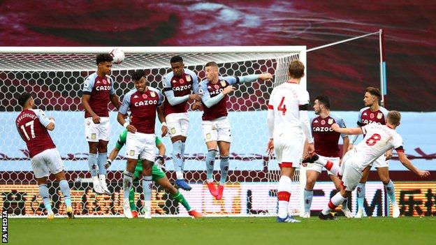 James Ward-Prowse (front right) scores his side's third goal of the game