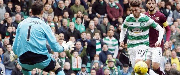 Patrick Roberts chips Celtic into the lead