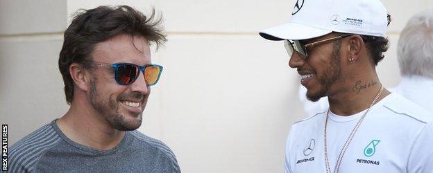 Fernando Alonso and Leiws Hamilton