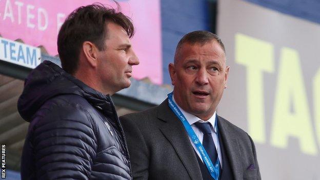 Carlisle manager Chris Beech and director of football David Holdsworth