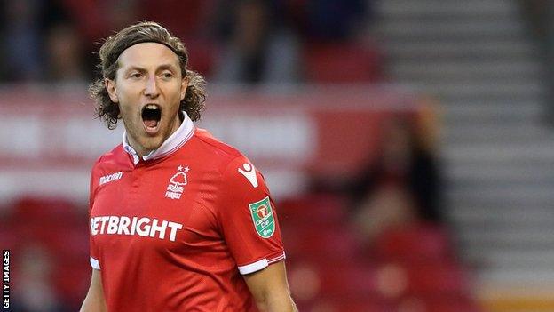 Nottingham Forest defender Michael Hefele