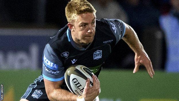 Kyle Steyn scored Glasgow's third try just minutes after coming off the bench