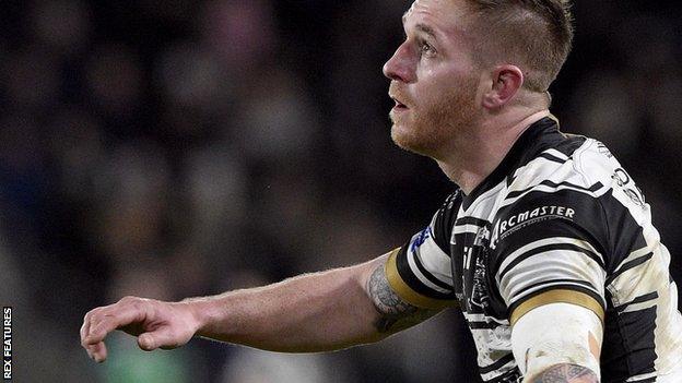 Marc Sneyd watches a kick go through the sticks