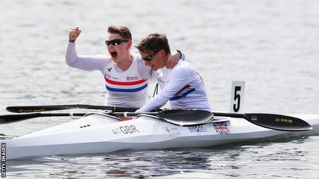 Emma Wiggs (right) and Nicola Paterson led home a British one-two in the KL2 200