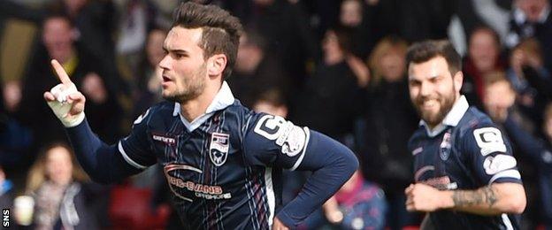 Ross County players celebrating