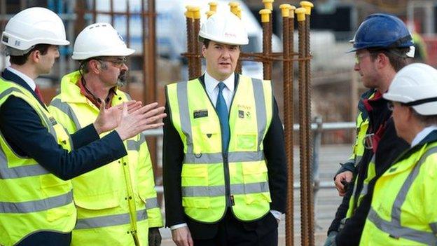 George Osborne visiting a building site in 2013