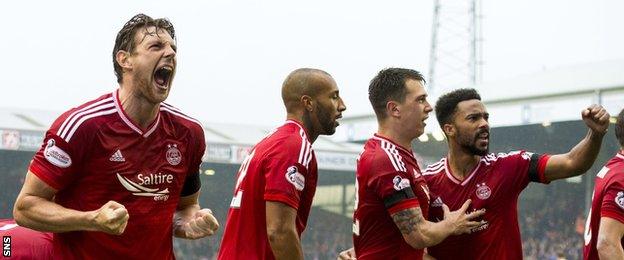 It was clear how much the win over Celtic meant to the Aberdeen players