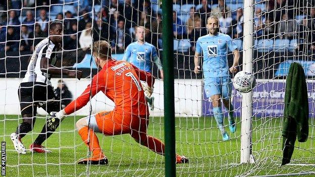 Jonathan Forte scores for Notts County at Coventry